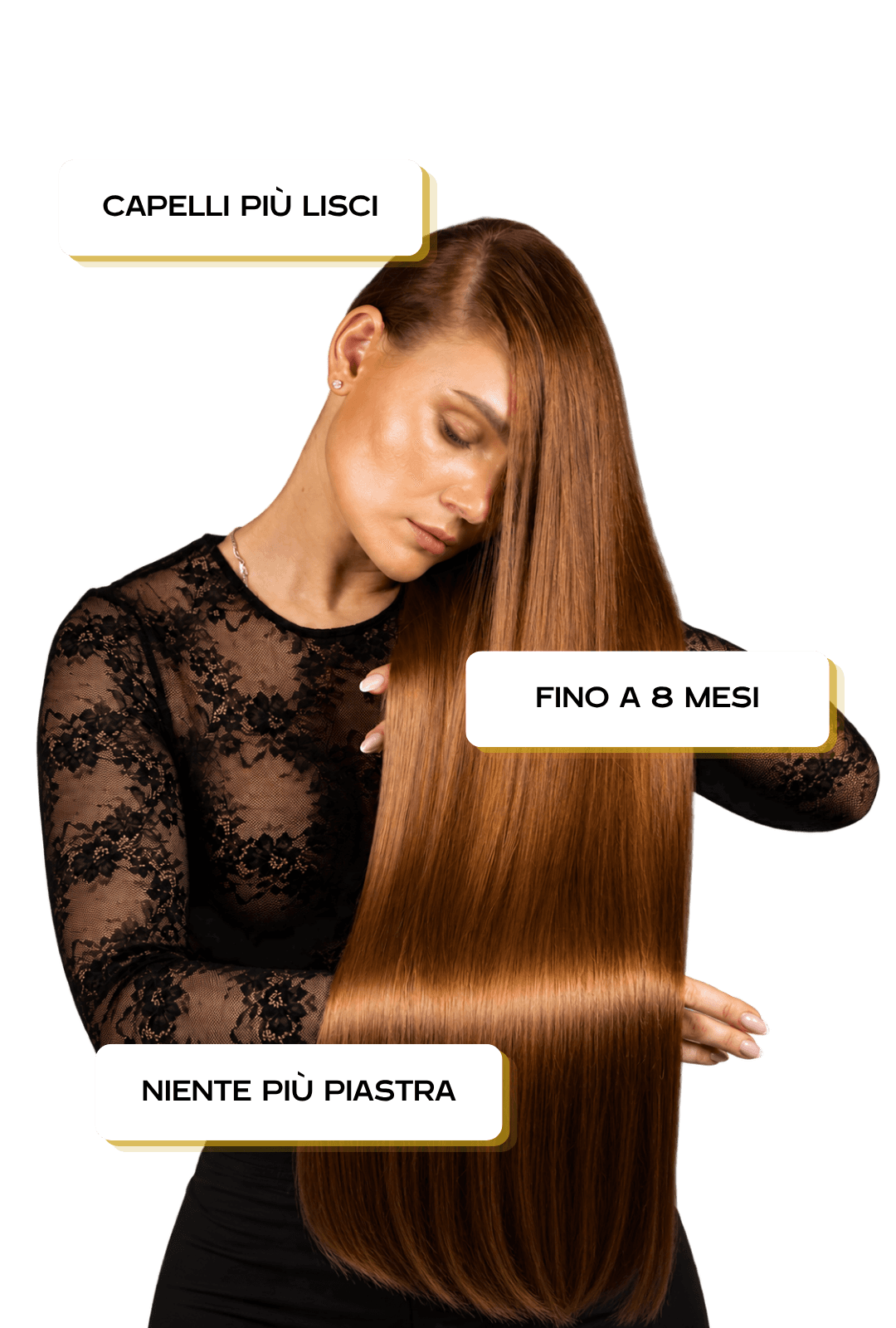 Ragazza con capelli lisci e luminosi - Benefici Nanoplastia